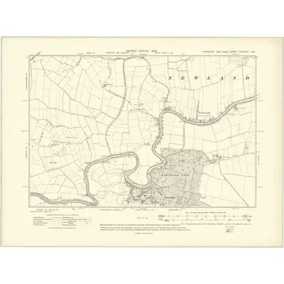 1905 Map of Yorkshire CCXXXVII.SW, 1908 Print