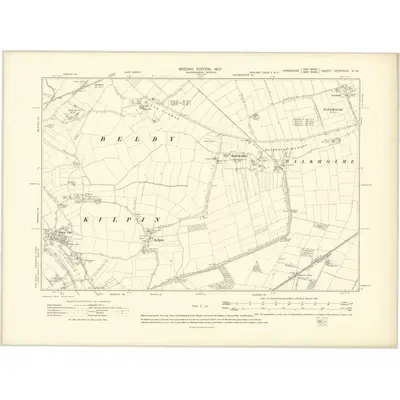 1904 Map of Yorkshire CCXXXVIII.NW, 1907 Print
