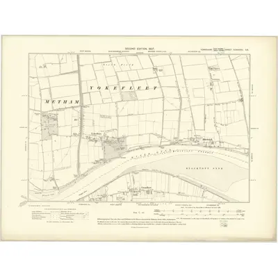 1904 Map of Yorkshire CCXXXVIII.SE, 1907 Print