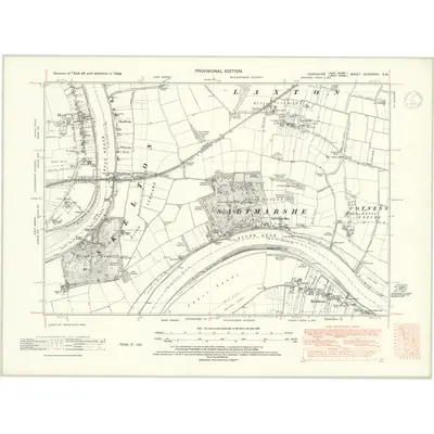 1938 Map of Yorkshire CCXXXVIII.SW, 1947 Print