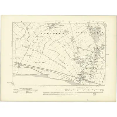 1906 Map of Yorkshire CCXXXVIIIA.NE, 1910 Print