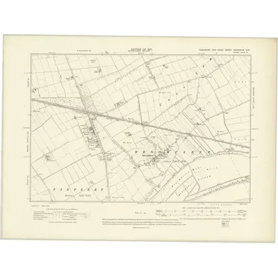 1908 Map of Yorkshire CCXXXVIIIA.NW, 1910 Print