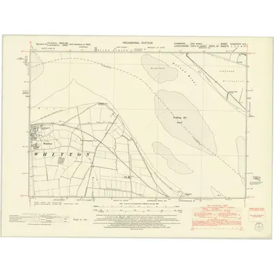 1950 Map of Yorkshire CCXXXVIIIA.SE, 1952 Print