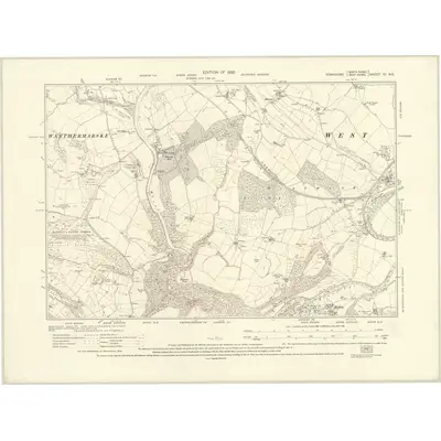 1928 Map of Yorkshire CI.NE, 1930 Print