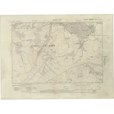 1928 Map of Yorkshire CI.NW, 1930 Print