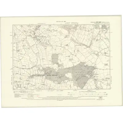 1928 Map of Yorkshire CI.SE, 1930 Print