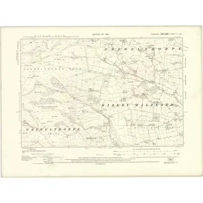 1928 Map of Yorkshire CI.SW, 1930 Print