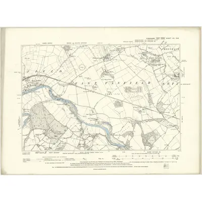 1890 Map of Yorkshire CII.NW, 1894 Print