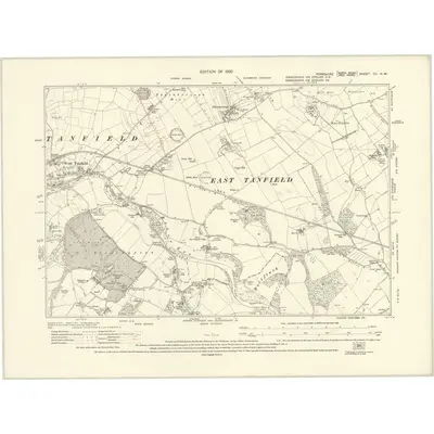 1928 Map of Yorkshire CII.NW, 1930 Print