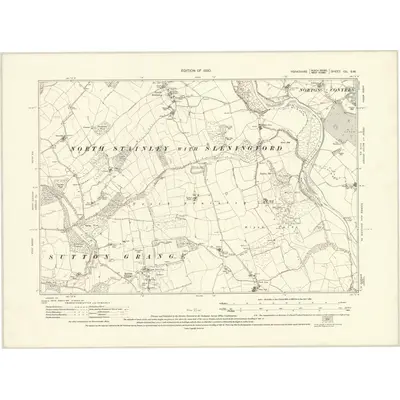 1928 Map of Yorkshire CII.SW, 1930 Print