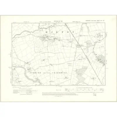 1909 Map of Yorkshire CIII.SE, 1912 Print