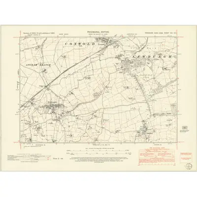1950 Map of Yorkshire CIV.SE, 1952 Print