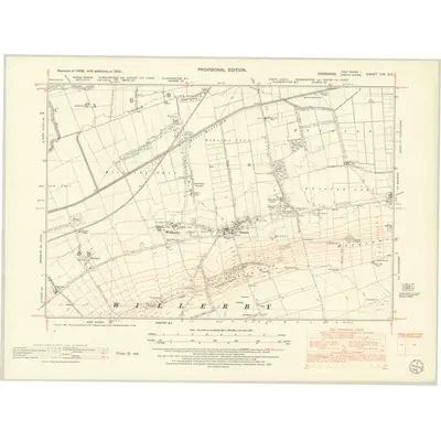 1950 Map of Yorkshire CIX.NE, 1952 Print