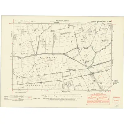 1950 Map of Yorkshire CIX.NW, 1953 Print