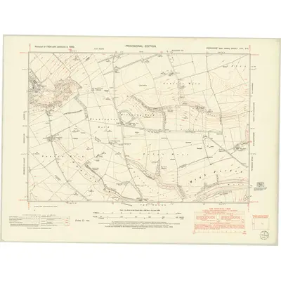 1950 Map of Yorkshire CIX.SE, 1952 Print