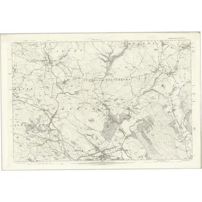 1893 Map of Yorkshire CL, 1896 Print