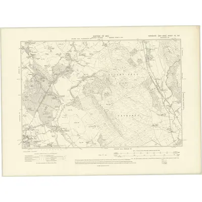 1907 Map of Yorkshire CL.SE, 1910 Print