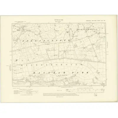 1907 Map of Yorkshire CLIII.SE, 1910 Print
