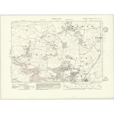 1932 Map of Yorkshire CLIV.NE