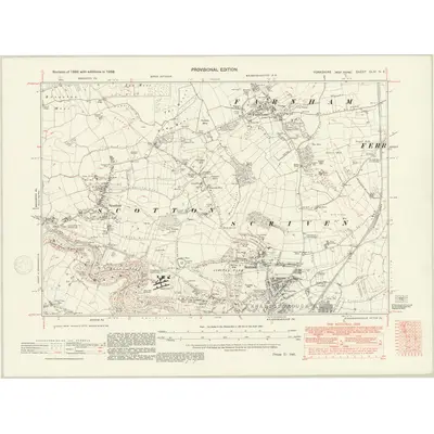 1938 Map of Yorkshire CLIV.NE, 1947 Print
