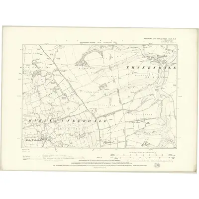 1891 Map of Yorkshire CLIX.NE, 1894 Print