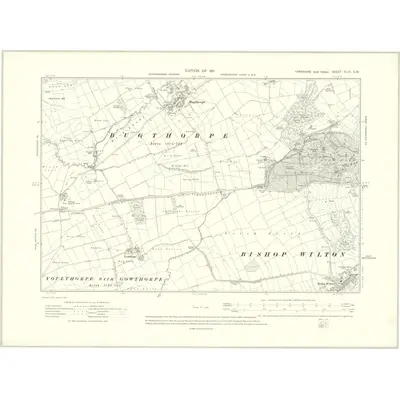 1909 Map of Yorkshire CLIX.SW, 1911 Print
