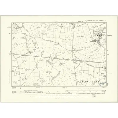 1892 Map of Yorkshire CLV.SE, 1895 Print