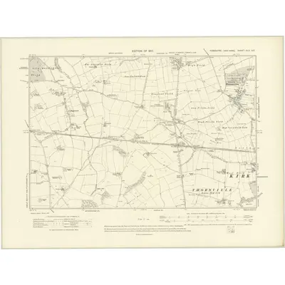 1907 Map of Yorkshire CLV.SE, 1910 Print