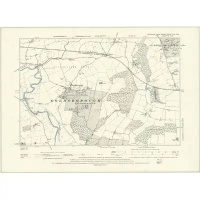 1892 Map of Yorkshire CLV.SW, 1895 Print