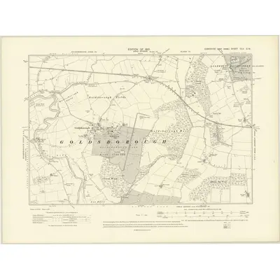 1907 Map of Yorkshire CLV.SW, 1910 Print
