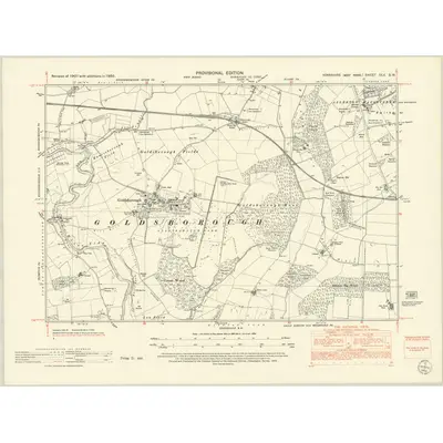 1950 Map of Yorkshire CLV.SW, 1952 Print