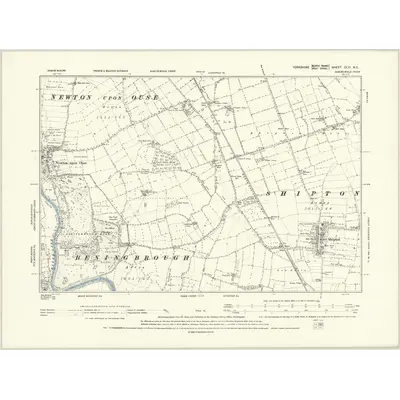 1892 Map of Yorkshire CLVI.NE, 1895 Print