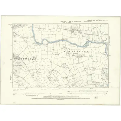 1892 Map of Yorkshire CLVI.NW, 1895 Print