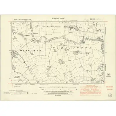 1950 Map of Yorkshire CLVI.NW, 1952 Print