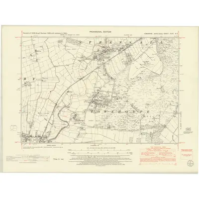 1950 Map of Yorkshire CLVII.NE, 1952 Print