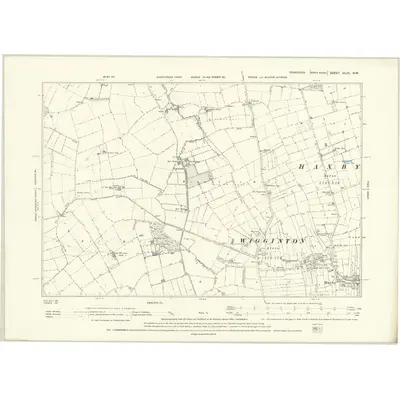 1891 Map of Yorkshire CLVII.NW, 1895 Print