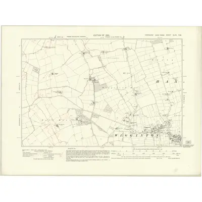 1928 Map of Yorkshire CLVII.NW, 1930 Print