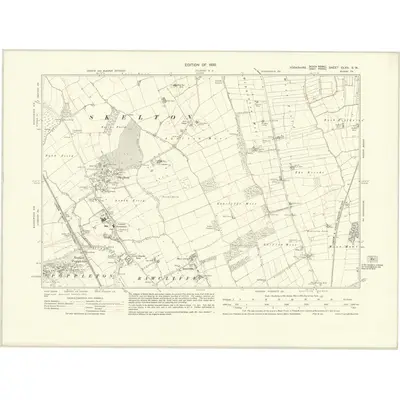 1928 Map of Yorkshire CLVII.SW, 1930 Print
