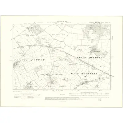 1909 Map of Yorkshire CLVIII.SW, 1912 Print