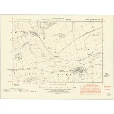 1950 Map of Yorkshire CLX.NE, 1952 Print