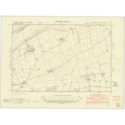 1950 Map of Yorkshire CLX.SE, 1952 Print