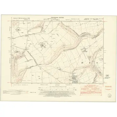 1950 Map of Yorkshire CLX.SW, 1952 Print