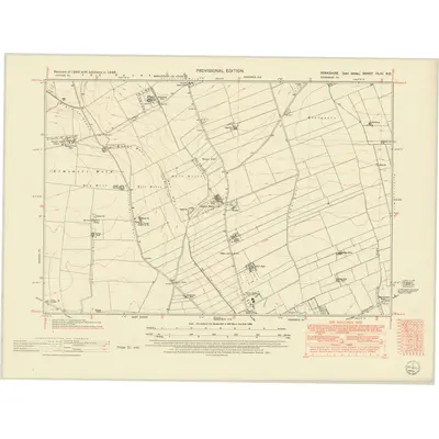 1946 Map of Yorkshire CLXI.NE, 1951 Print