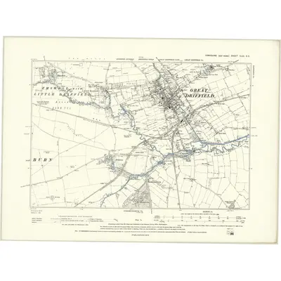1890 Map of Yorkshire CLXI.SE, 1893 Print