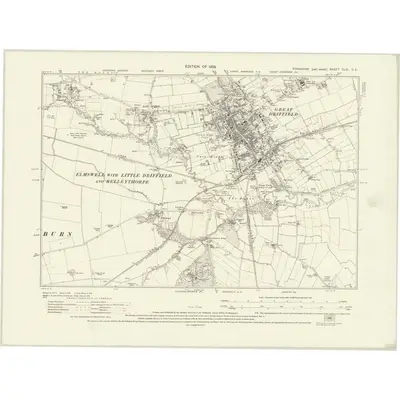 1926 Map of Yorkshire CLXI.SE, 1929 Print