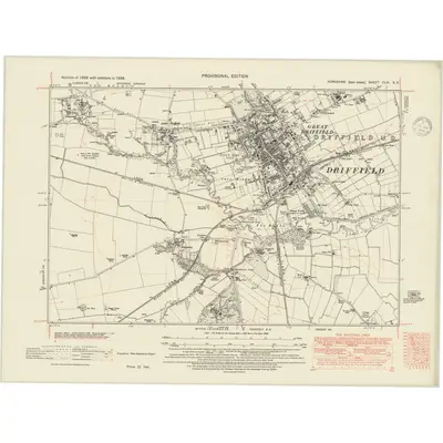 1938 Map of Yorkshire CLXI.SE, 1948 Print
