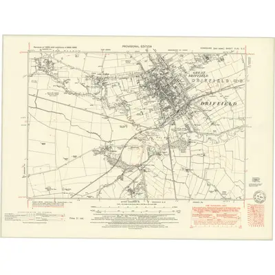 1946 Map of Yorkshire CLXI.SE, 1951 Print