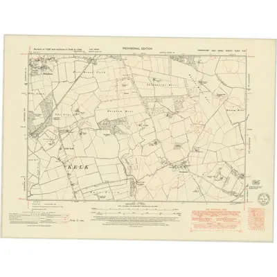 1945 Map of Yorkshire CLXII.NE, 1951 Print