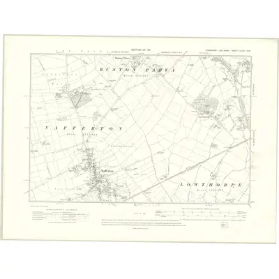 1909 Map of Yorkshire CLXII.NW, 1911 Print