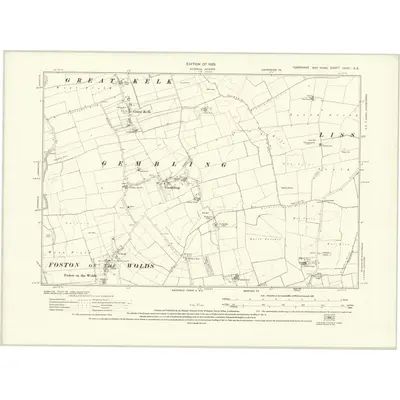 1926 Map of Yorkshire CLXII.SE, 1929 Print